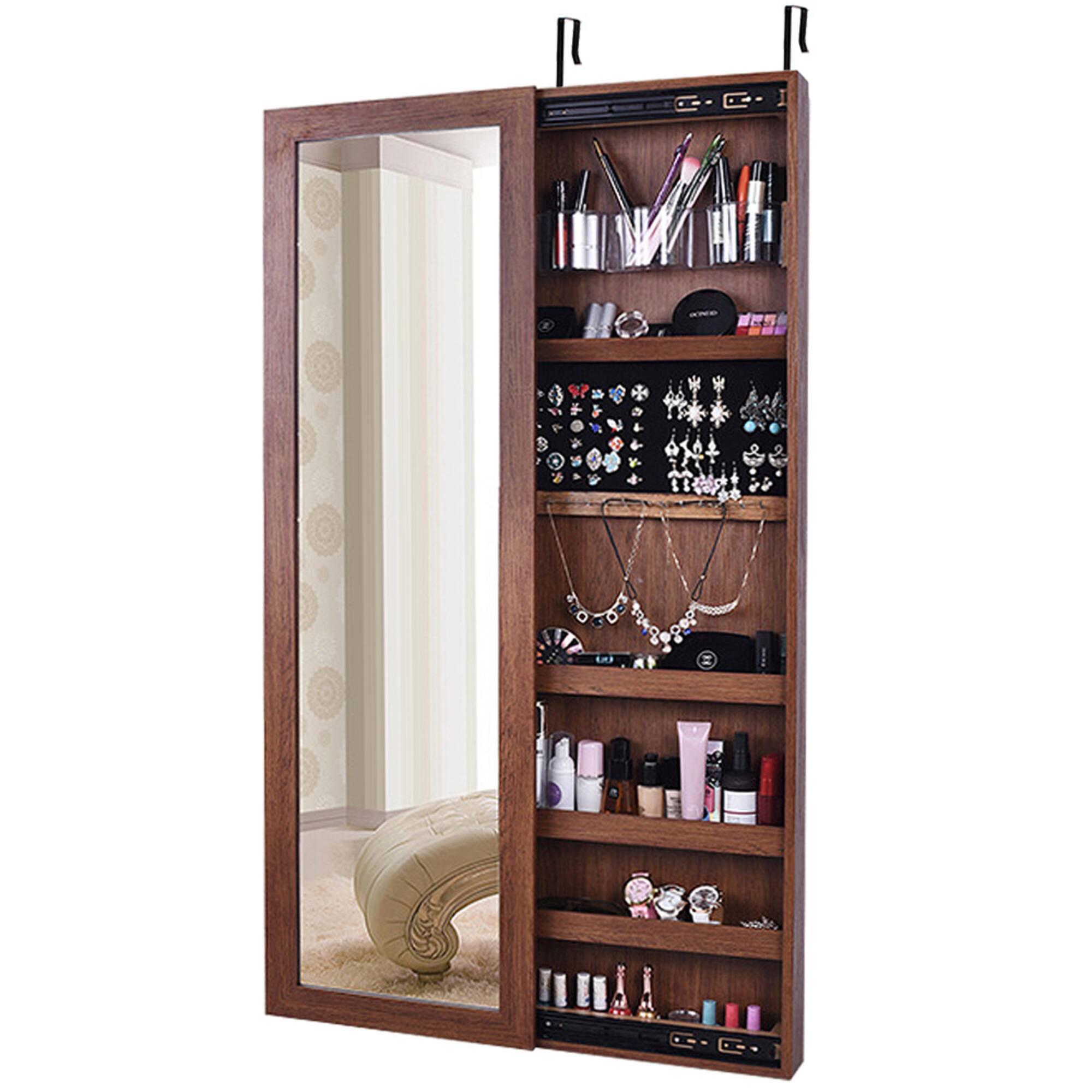 Mountain Home Coffee Brown Over-the-Door Jewelry Armoire